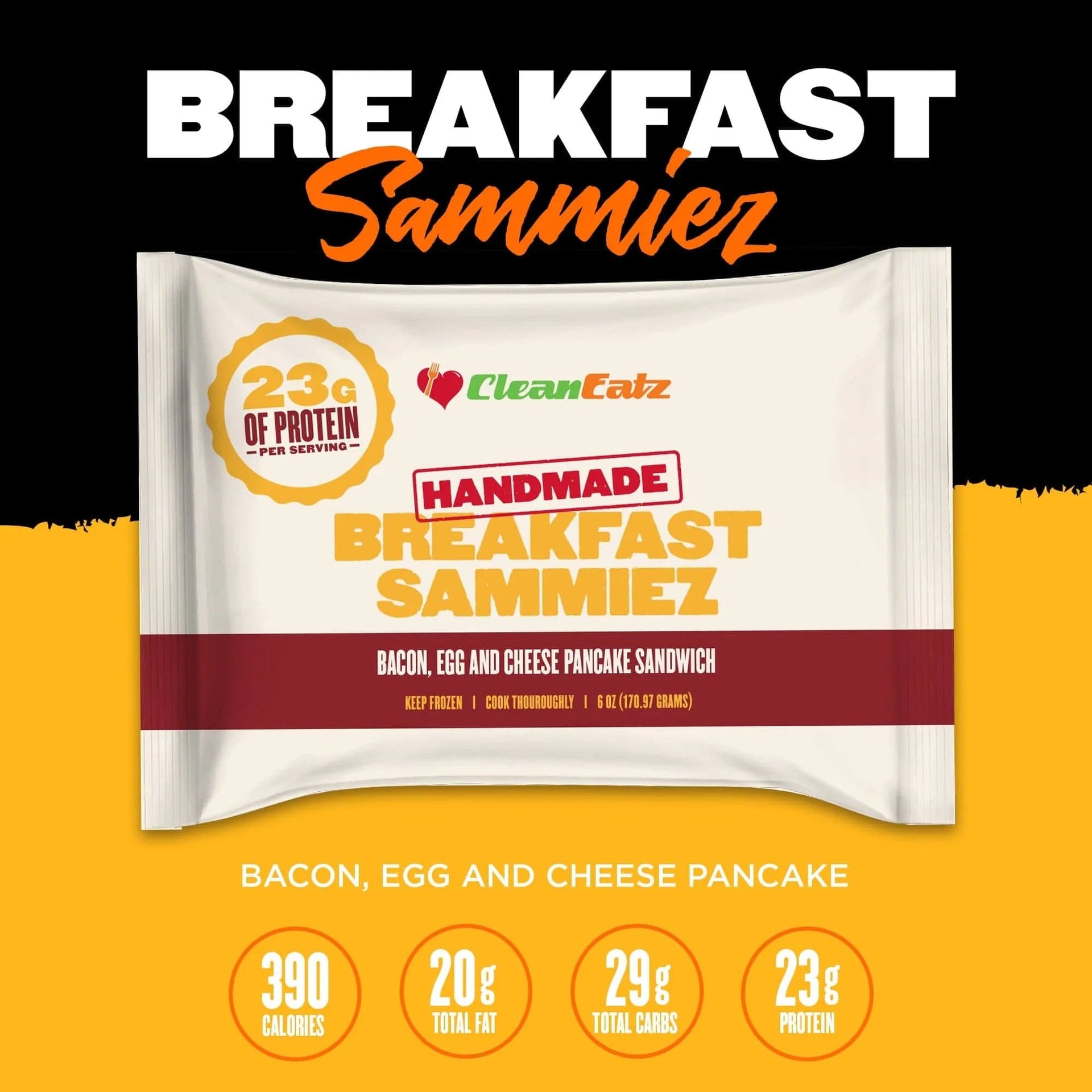 Clean Eatz Kitchen Pancake Breakfast Sandwich Image