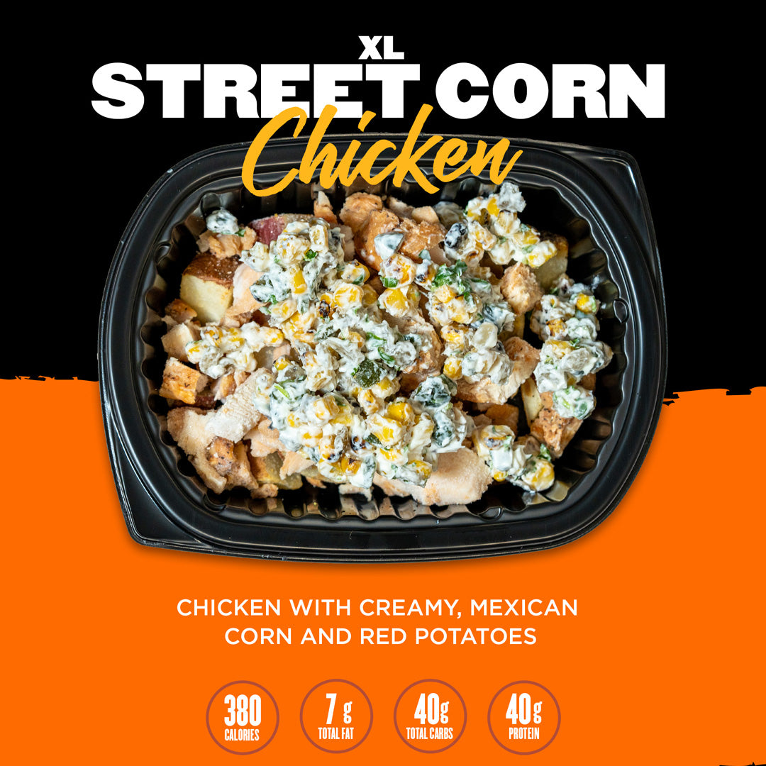 Clean Eatz High Protein Healthy Meal Delivery Weight Gain Meals July Street Corn Chicken