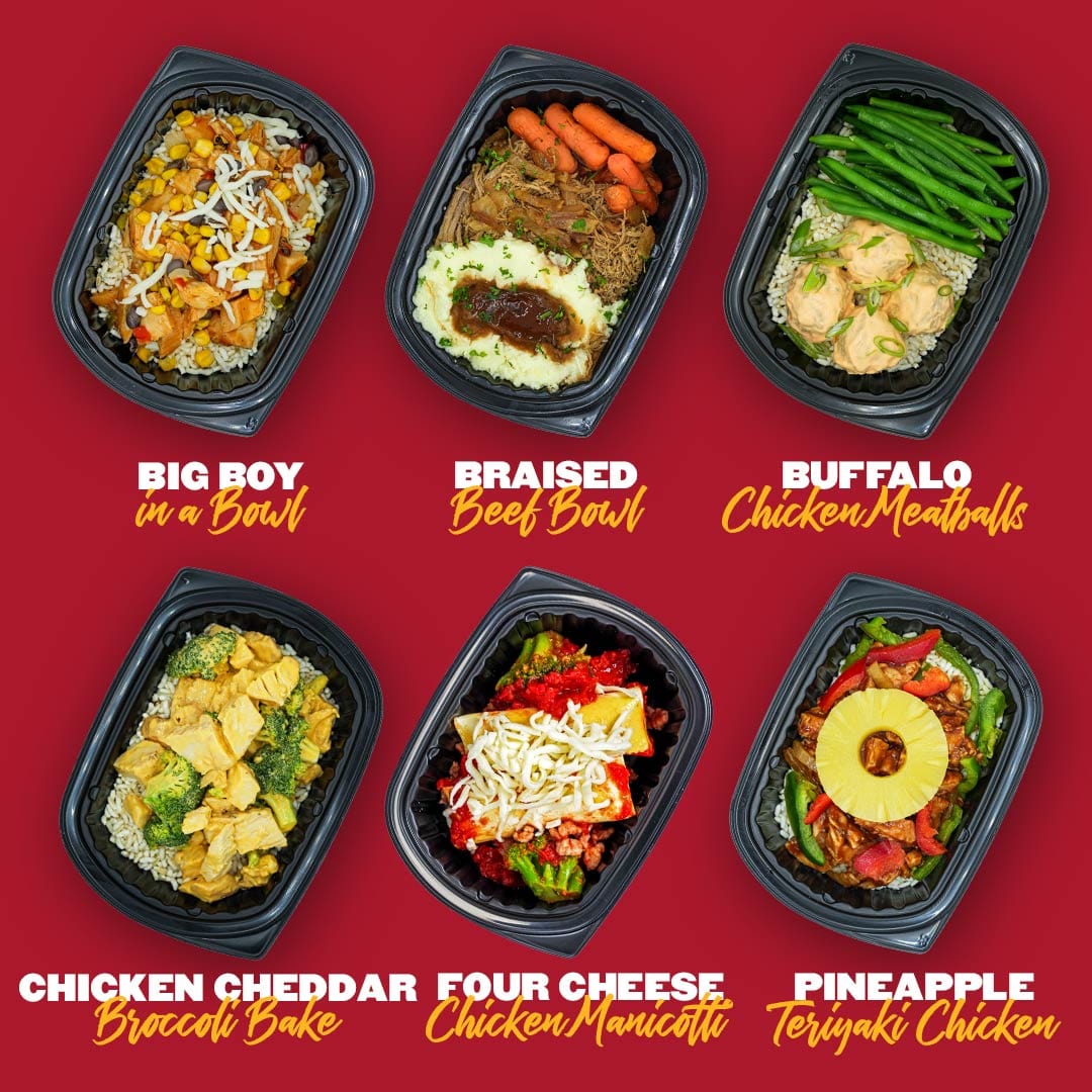 Clean Eatz Kitchen meals featuring Braised Beef Bowl, Pineapple Teriyaki Chicken, Four Cheese Chicken Manicotti, and more. Ready-to-eat healthy meals.
