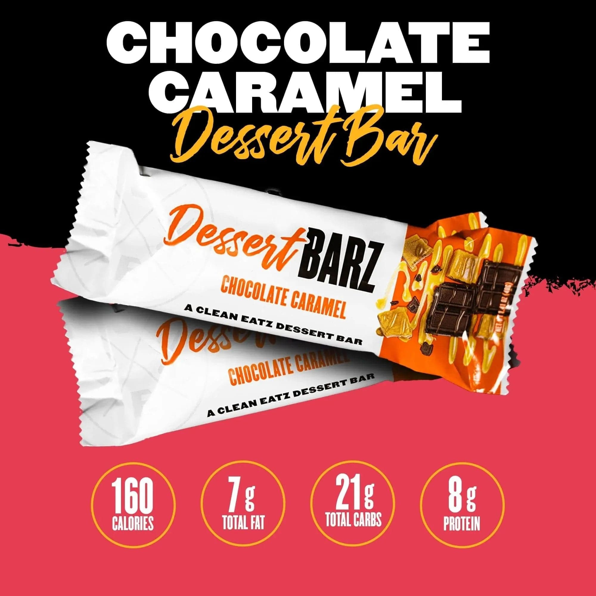 Clean Eatz Chocolate Caramel Protein Granola Dessert Bar