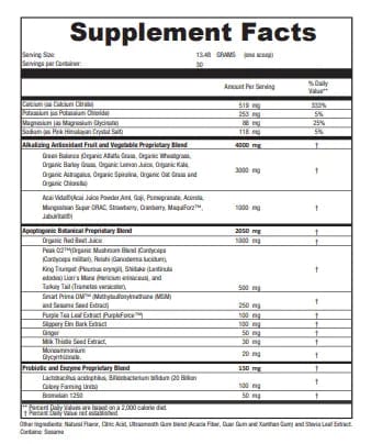 Clean Eatz Superfoodz Weight Loss Helps Immune System and Cellular Repair Supplement Nutrition Info